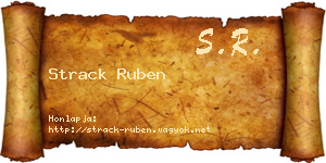Strack Ruben névjegykártya